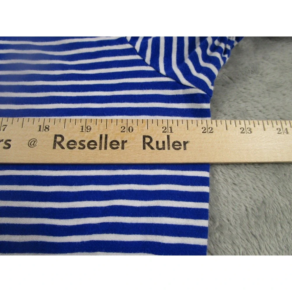 Polo Ralph Lauren‎ Shirt Mens Large Blue Striped Nautical Casual Preppy